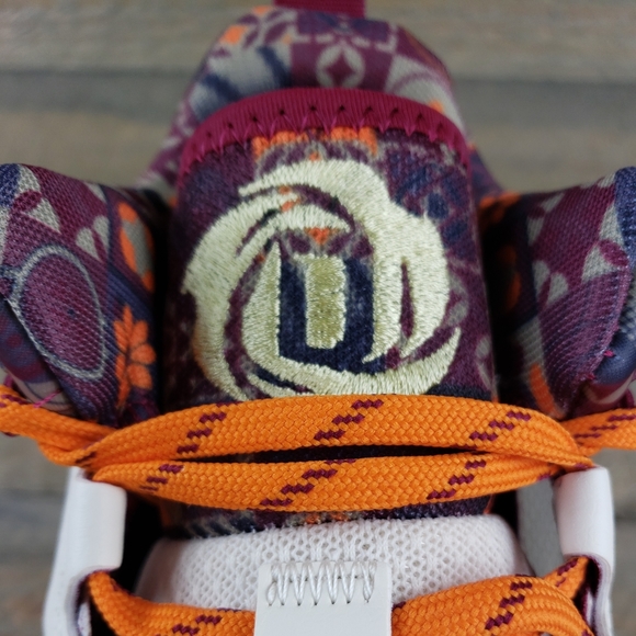 adidas Son of Chi Men's Bounce Basketball Athletic Shoes White Orange Maroon - Picture 10 of 12